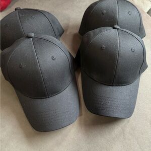 NIP Black Adjustable Snapback 4-Pack